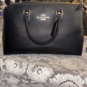 Coach 🆕 black soft pebbled leather Georgia satchel crossbody